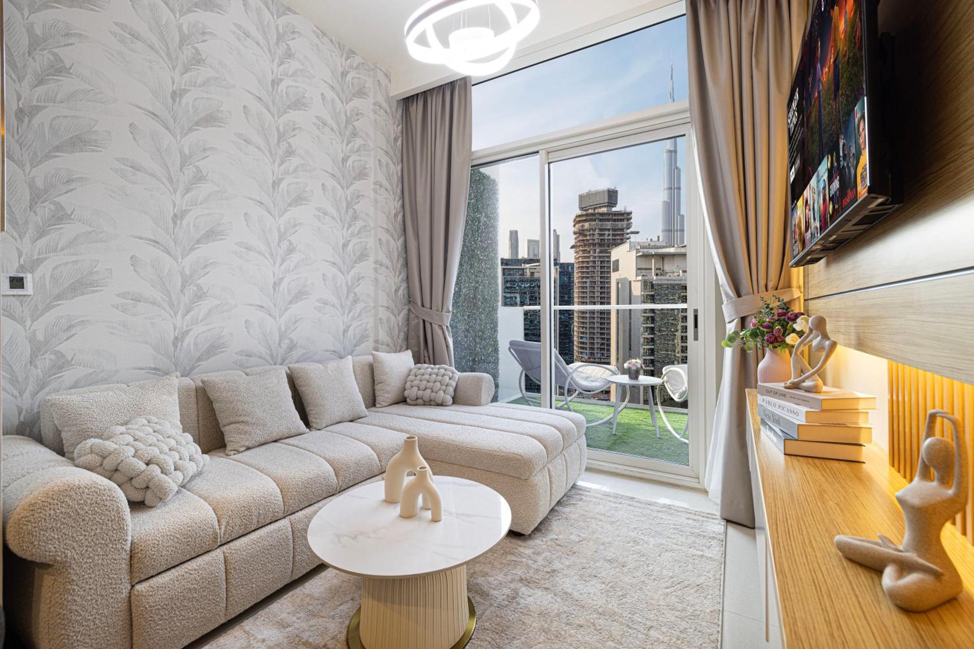 Burj Khalifa View 1 Bedroom With Balcony For Up To 4 Person Apartment